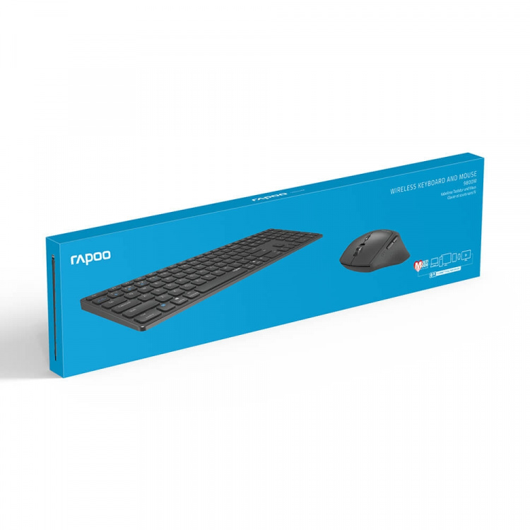 Rapoo Tangentbord/Mus Set 9800M Trådlöst Multi-Mode Rapoo Tangentbord/Mus Set 9800M Trådlöst Multi-Mode