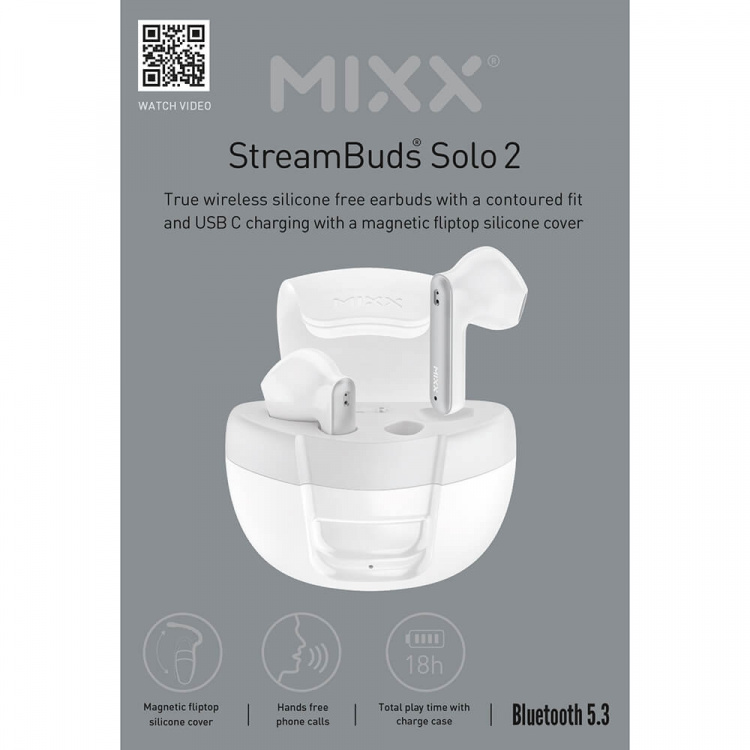 MIXX Hörlur Solo 2 In-Ear TWS Vit MIXX Hörlur Solo 2 In-Ear TWS Vit