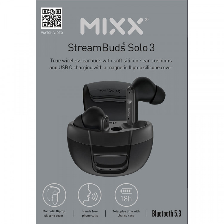 MIXX Hörlur Solo 3 In-Ear TWS Svart