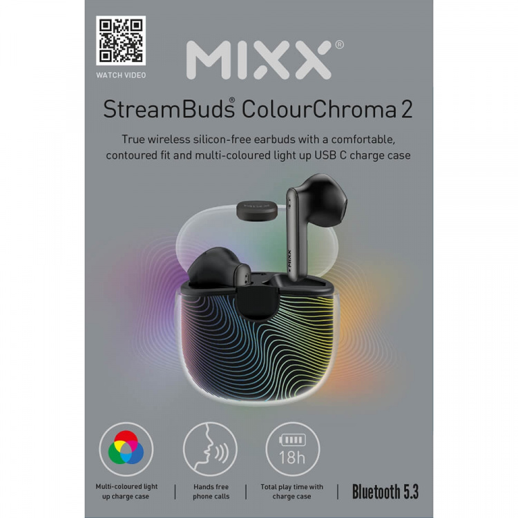MIXX Hörlur Colour Chroma 2 In-Ear TWS Svart
