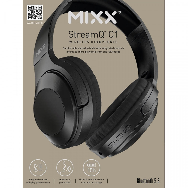 MIXX Hörlur C1 Over-Ear Trådlös Svart