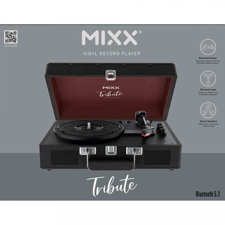 MIXX Vinylskivspelare Tribute Stereo Svart