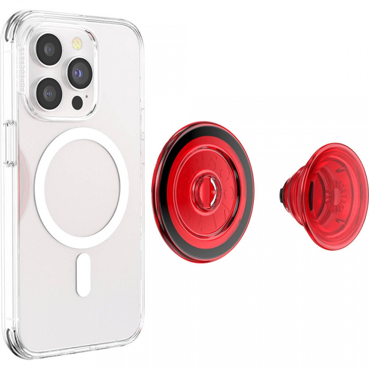 PopSockets PopGrip för Magsafe Danger Red Translucent PopSockets PopGrip för Magsafe Danger Red Translucent