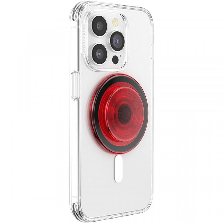 PopSockets PopGrip för Magsafe Danger Red Translucent PopSockets PopGrip för Magsafe Danger Red Translucent