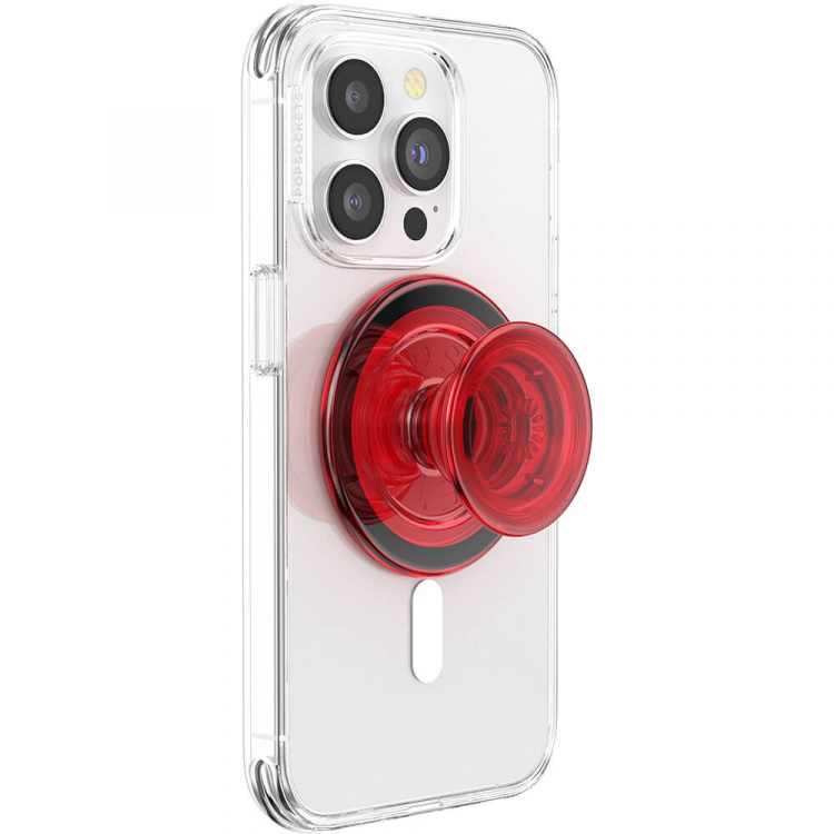 PopSockets PopGrip för Magsafe Danger Red Translucent PopSockets PopGrip för Magsafe Danger Red Translucent