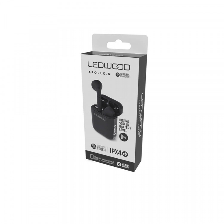 LEDWOOD Hörlur Apollo TWS True Wireless In-Ear Svart Mic LEDWOOD Hörlur Apollo TWS True Wireless In-Ear Svart Mic