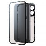 BLACK ROCK Mobilskal 360° Glas Transp/Svart - iPhone 15 Pro