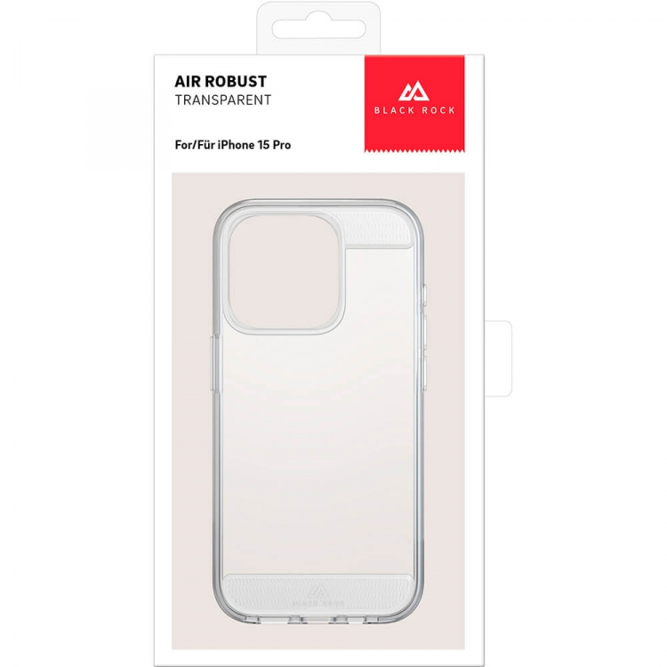 BLACK ROCK Mobilskal Air Robust Transparent - iPhone 15 Pro