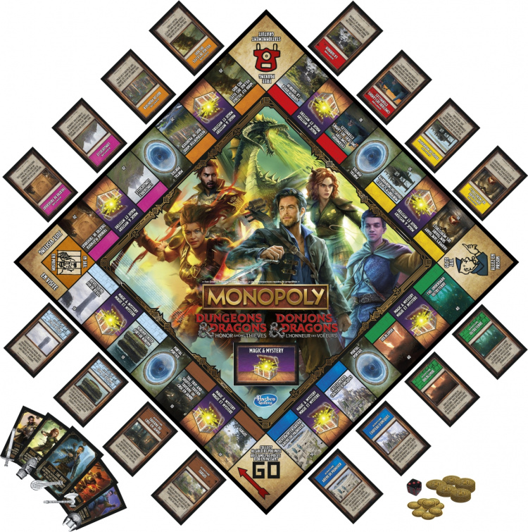 Hasbro Gaming Monopoly Dungeons and Dragons brädspel, EN