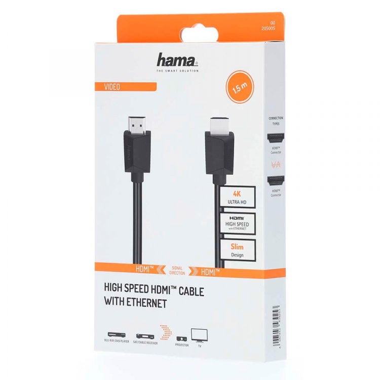Hama Kabel HDMI High Speed 4K 18 Gbit/s 1,5m Hama Kabel HDMI High Speed 4K 18 Gbit/s 1,5m