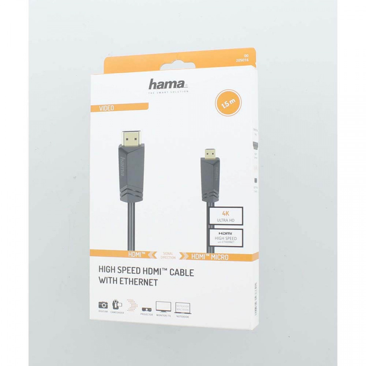 Hama Kabel HDMI High Speed Typ A-D 4K 18 Gbit/s 1,5m Svart Hama Kabel HDMI High Speed Typ A-D 4K 18 Gbit/s 1,5m Svart