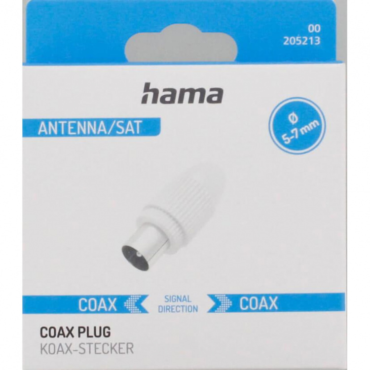 Hama Antennkontakt Koax Vit