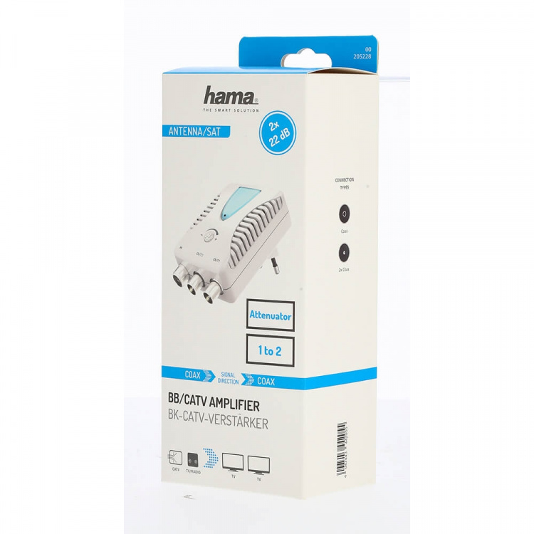 Hama Antennförstärkare 2x 22dB Justerbar