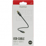Hama Laddkabel USB-C till USB-C 0.2m svart Hama Laddkabel USB-C till USB-C 0.2m svart