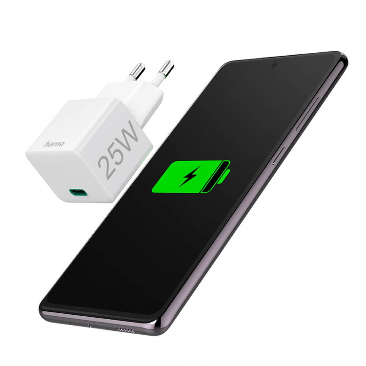 Hama Laddare 220V USB-C PD/Qualcomm 25W Vit