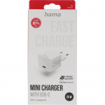 Hama Laddare 220V USB-C PD/Qualcomm 25W Vit