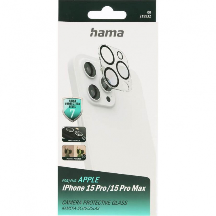 Hama Camera Protective Glass iPhone 15 Pro/15 Pro Max Hama Camera Protective Glass iPhone 15 Pro/15 Pro Max