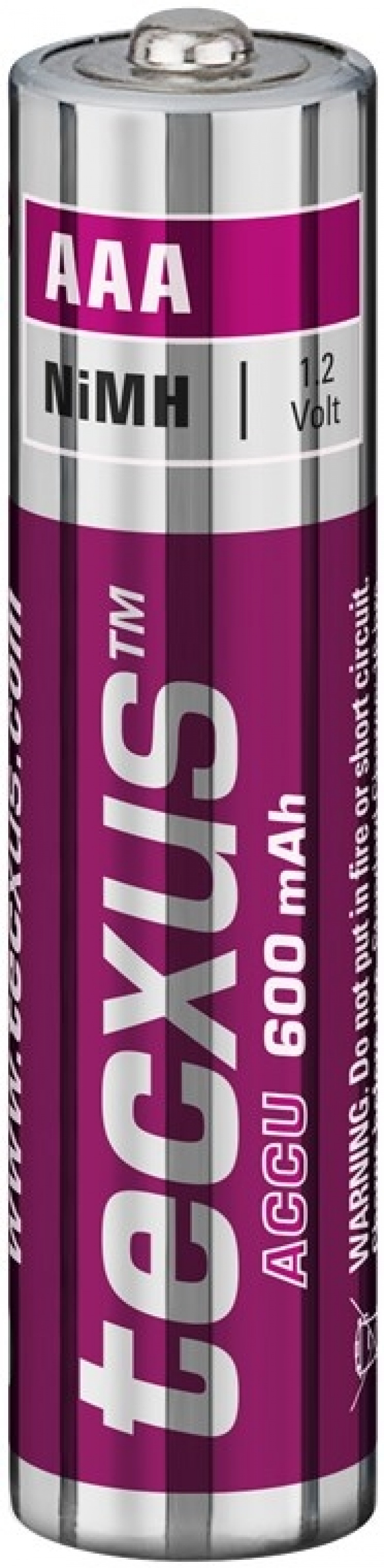 tecxus AAA (Micro)/HR03 laddningsbart batteri - 600 mAh, 4 st. i blister Nickel-metallhydrid batteri (NiMH), 1,2 V