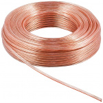 Goobay Högtalarkabel transparent CU 50 m rulle, tvärsnitt 2 x 0,75 mm²