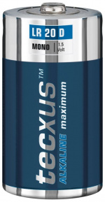 tecxus LR20/D (Mono) batteri, 2 st. blister alkaliskt manganbatteri, 1,5 V tecxus LR20/D (Mono) batteri, 2 st. blister alkaliskt manganbatteri, 1,5 V