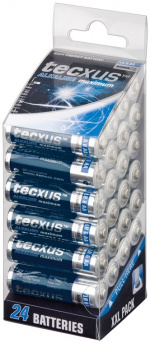 tecxus LR6/AA (Mignon) batteri, 24 st. XXL-box alkaliskt manganbatteri, 1,5 V