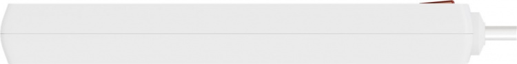 Goobay Grenuttag med brytare, 6 uttag, 5 m, vit jordat grenuttag för inomhusbruk