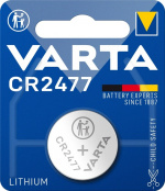 Varta CR2477 (6477) batteri, 1 st. blister litium-knappcell, 3 V Varta CR2477 (6477) batteri, 1 st. blister litium-knappcell, 3 V
