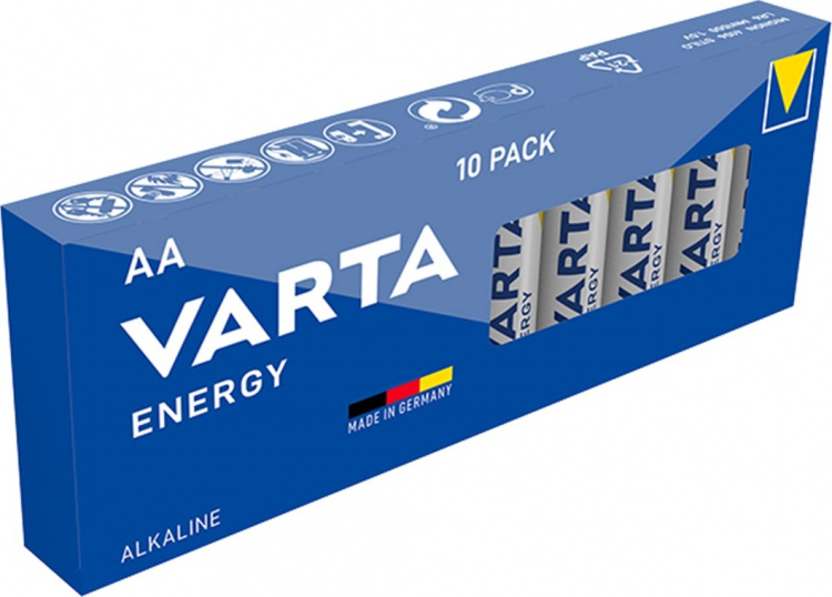 Varta LR6/AA (Mignon) (4106) batteri, 10 st. i box alkaliskt manganbatteri, 1,5 V Varta LR6/AA (Mignon) (4106) batteri, 10 st. i box alkaliskt manganbatteri, 1,5 V