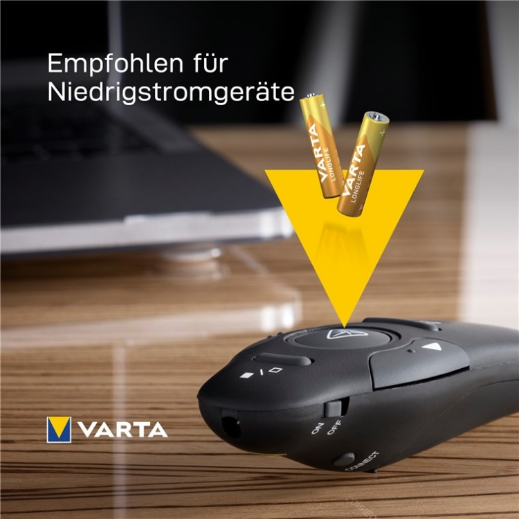 Varta LR03/AAA (Micro) (4103) batteri, 12 st. i box alkaliskt manganbatteri, 1,5 V