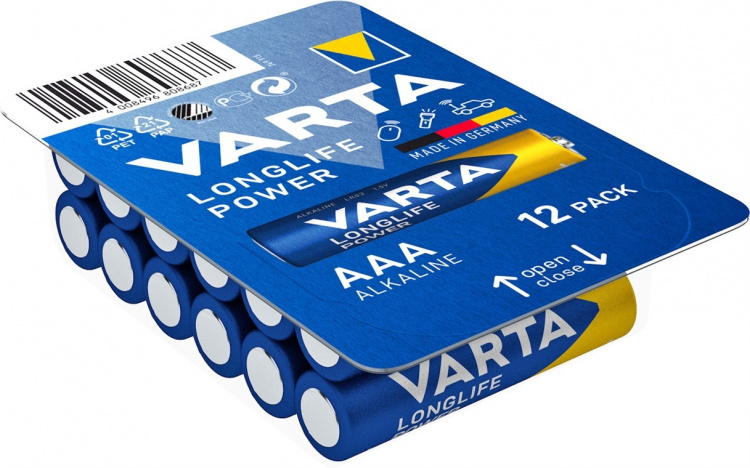 Varta LR03/AAA (Micro) (4903) batteri, 12 st. i box alkaliskt manganbatteri, 1,5 V Varta LR03/AAA (Micro) (4903) batteri, 12 st. i box alkaliskt manganbatteri, 1,5 V