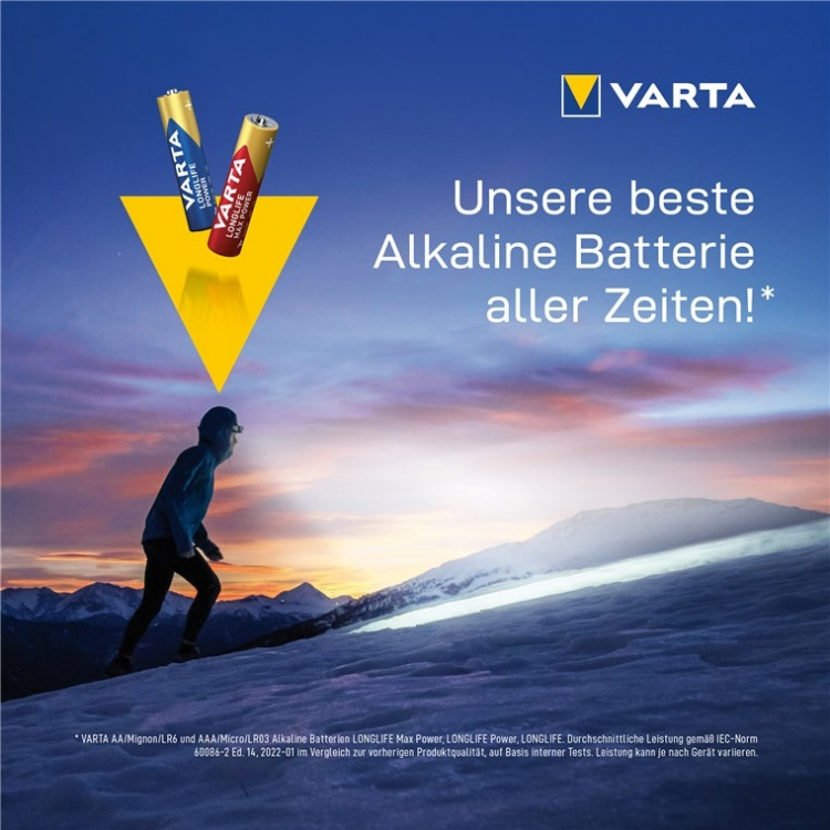 Varta LR03/AAA (Micro) (4903) batteri, 12 st. i box alkaliskt manganbatteri, 1,5 V Varta LR03/AAA (Micro) (4903) batteri, 12 st. i box alkaliskt manganbatteri, 1,5 V