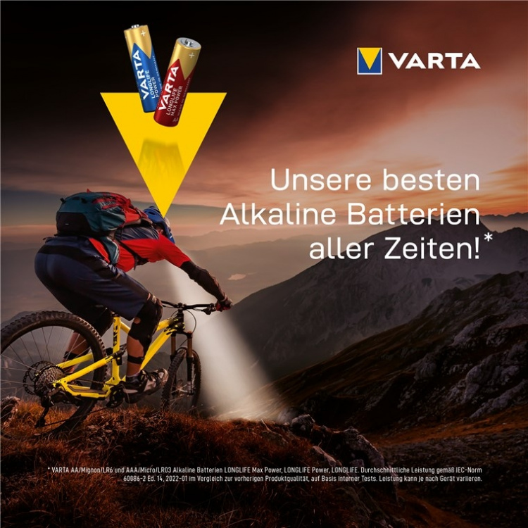 Varta LR6/AA (Mignon) (4906) batteri, 12 st. i box alkaliskt manganbatteri, 1,5 V Varta LR6/AA (Mignon) (4906) batteri, 12 st. i box alkaliskt manganbatteri, 1,5 V