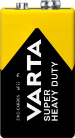 Varta 6F22/9 V Block (2022) batteri, 1 st. blister Zink- kol batteri, 9 V