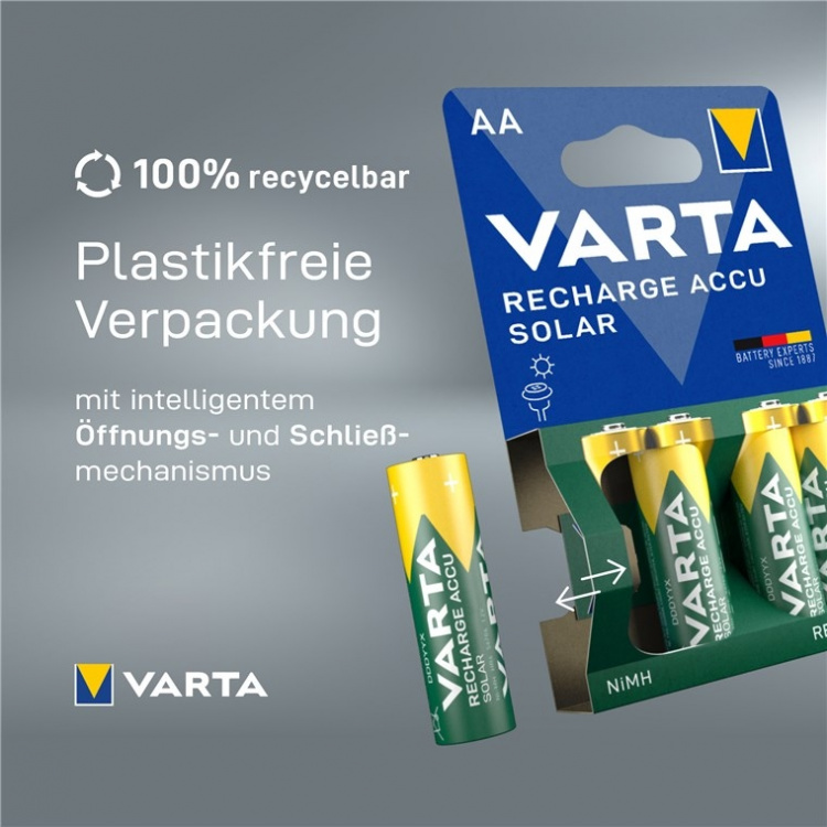 Varta AAA (Micro)/HR03 (56733) laddningsbart batteri - 550 mAh, 2 st. blister Nickel-metallhydrid batteri (NiMH), 1,2 V Varta AAA (Micro)/HR03 (56733) laddningsbart batteri - 550 mAh, 2 st. blister Nickel-metallhydrid batteri (NiMH), 1,2 V