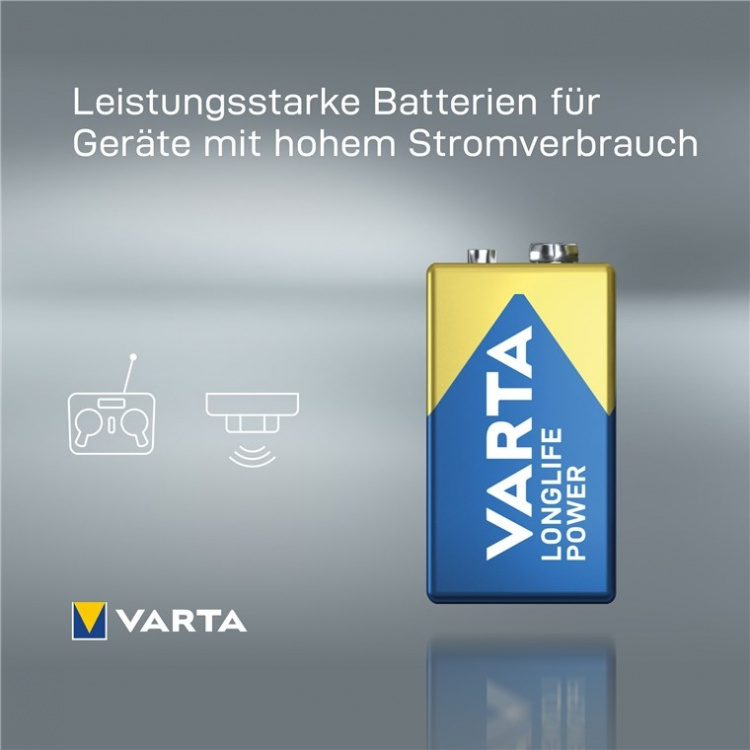 Varta 6LR61/6LP3146/9 V Block (4922) batteri, 1 st. oförpackad alkaliskt manganbatteri, 9 V Varta 6LR61/6LP3146/9 V Block (4922) batteri, 1 st. oförpackad alkaliskt manganbatteri, 9 V