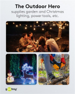 Goobay Grenuttag, 5 uttag, stänkskydd, 3 m 5 jordat grenuttag med skyddskåpor, lämpliga för utomhusbruk Goobay Grenuttag, 5 uttag, stänkskydd, 3 m 5 jordat grenuttag med skyddskåpor, lämpliga för utomhusbruk