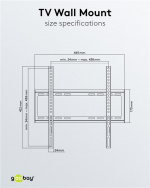 Goobay TV-väggfäste Basic FIXED (M) för TV-apparater från 32 till 55 tum (81-140 cm) upp till 35 kg Goobay TV-väggfäste Basic FIXED (M) för TV-apparater från 32 till 55 tum (81-140 cm) upp till 35 kg