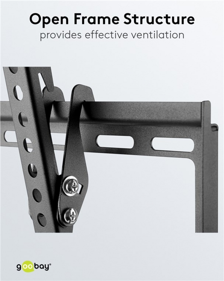 Goobay TV-väggfäste Basic TILT (L) för TV-apparater från 37 till 70 tum (94-178 cm), lutbar upp till 35 kg