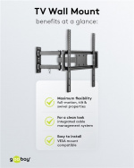 Goobay TV-väggfäste Basic FULLMOTION (M) för TV-apparater från 32 till 55 tum (81-140 cm), helt mobil (vridbart och lutat) upp till 35 kg