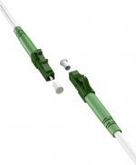 Goobay Fiberoptisk kabel (FTTH), Singlemode (OS2) White, vit (Simplex), 0,5 m plugg LC-APC (8°) > plugg LC-APC (8°), halogenfri kabelhölje (LSZH)