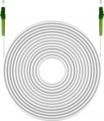 Goobay Fiberoptisk kabel (FTTH), Singlemode (OS2) White, vit (Simplex), 10 m plugg LC-APC (8°) > plugg LC-APC (8°), halogenfri kabelhölje (LSZH)