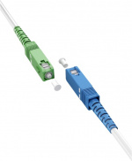 Goobay Fiberoptisk kabel (FTTH), Singlemode (OS2) White, vit (Simplex), 20 m plugg SC-APC (8°) > SC plugg (UPC), halogenfri kabelhölje (LSZH) Goobay Fiberoptisk kabel (FTTH), Singlemode (OS2) White, vit (Simplex), 20 m plugg SC-APC (8°) > SC plugg (UPC), halogenfri kabelhölje (LSZH)