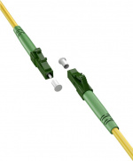 Goobay Fiberoptisk kabel (FTTH), Singlemode (OS2) Yellow, gul (Simplex), 0,5 m plugg LC-APC (8°) > plugg LC-APC (8°), halogenfri kabelhölje (LSZH)