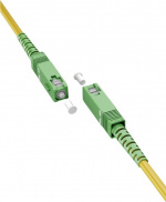 Goobay Fiberoptisk kabel (FTTH), Singlemode (OS2) Yellow, gul (Simplex), 0,5 m plugg SC-APC (8°) > plugg SC-APC (8°), halogenfri kabelhölje (LSZH)