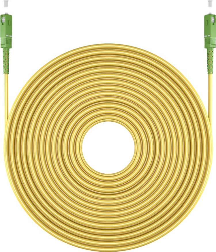 Goobay Fiberoptisk kabel (FTTH), Singlemode (OS2) Yellow, gul (Simplex), 2 m plugg SC-APC (8°) > plugg SC-APC (8°), halogenfri kabelhölje (LSZH) Goobay Fiberoptisk kabel (FTTH), Singlemode (OS2) Yellow, gul (Simplex), 2 m plugg SC-APC (8°) > plugg SC-APC (8°), halogenfri kabelhölje (LSZH)
