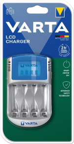 Varta LCD Charger (typ 57070) laddar 2x eller 4x AA-batterier eller AAA-batterier (NiMH) samtidigt
