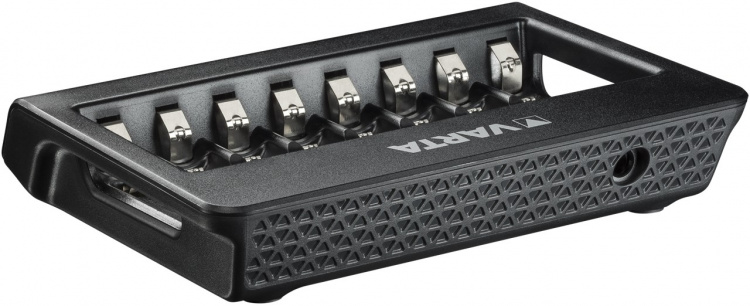 Varta LCD Multi Charger+ (typ 57681) laddar upp till 8x AA- eller AAA-batterier (NiMH) samtidigt Varta LCD Multi Charger+ (typ 57681) laddar upp till 8x AA- eller AAA-batterier (NiMH) samtidigt