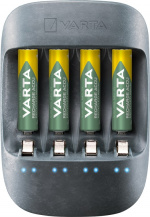 Varta Eco Charger (typ 57680) laddar upp till 4x AA-batterier eller AAA-batterier (NiMH) samtidigt Varta Eco Charger (typ 57680) laddar upp till 4x AA-batterier eller AAA-batterier (NiMH) samtidigt