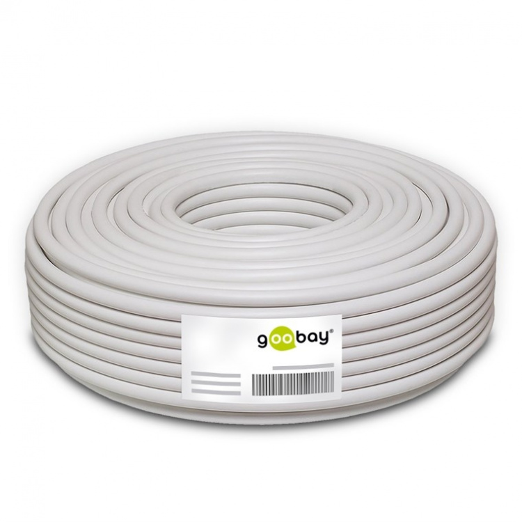 Goobay Högtalarkabel transparent CCA 50 m rulle, tvärsnitt 2 x 1,5 mm²