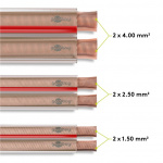 Goobay Högtalarkabel transparent CCA 50 m rulle, tvärsnitt 2 x 1,5 mm²
